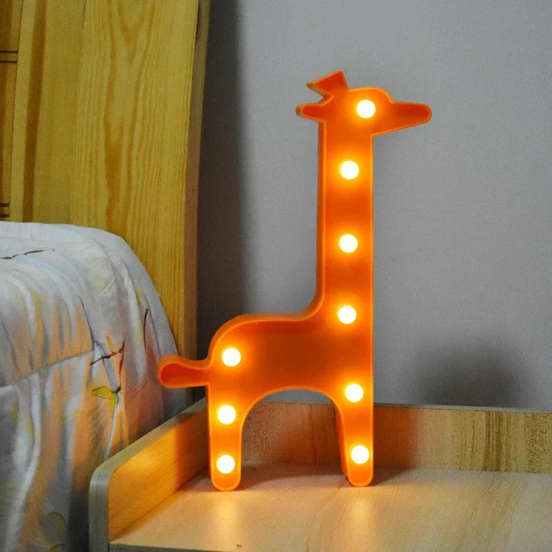 LumiZoo - LED Giraffe Nachtlamp voor Kinderen, Dimbare Tafellamp & Slaapkamerdecoratie