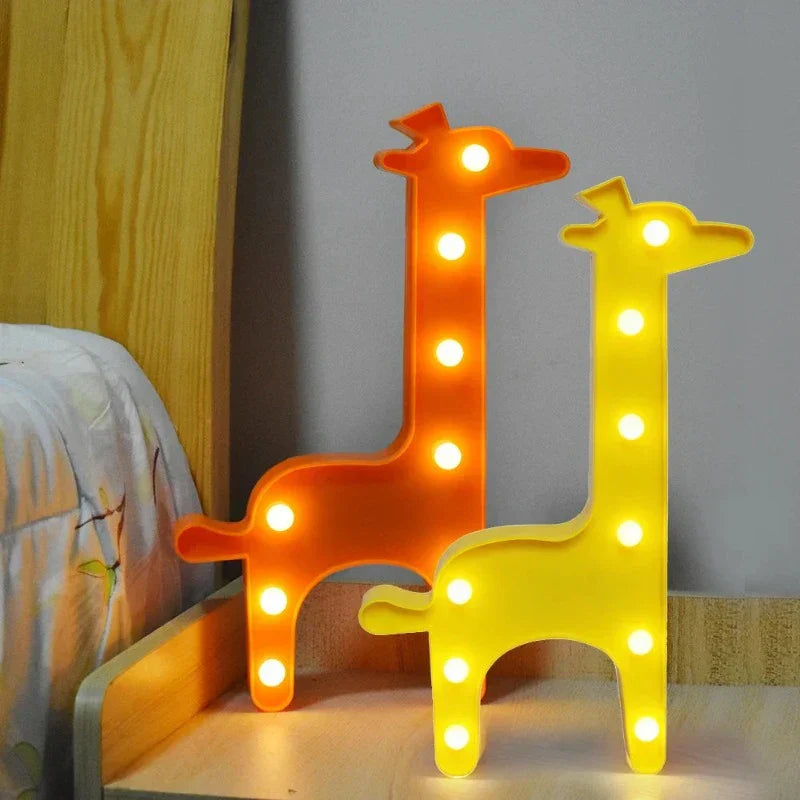 LumiZoo - LED Giraffe Nachtlamp voor Kinderen, Dimbare Tafellamp & Slaapkamerdecoratie
