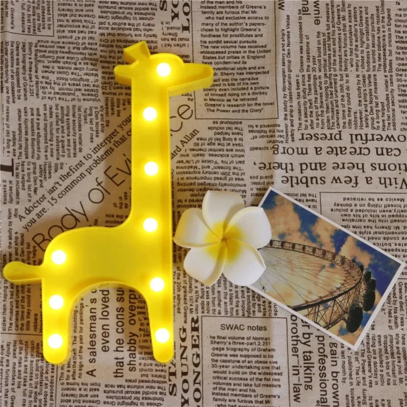 LumiZoo - LED Giraffe Nachtlamp voor Kinderen, Dimbare Tafellamp & Slaapkamerdecoratie