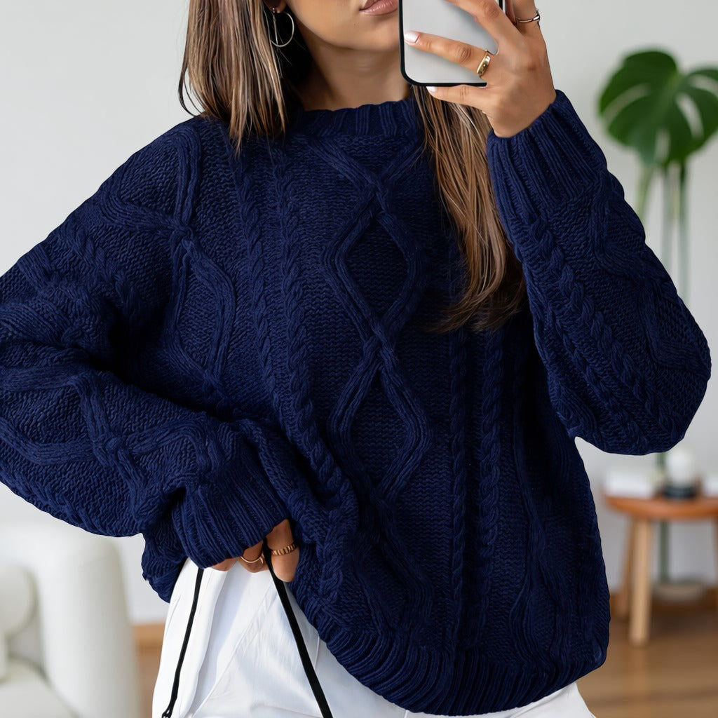 Camisola com Cabo na Moda Corte Largo Confortável Estiloso