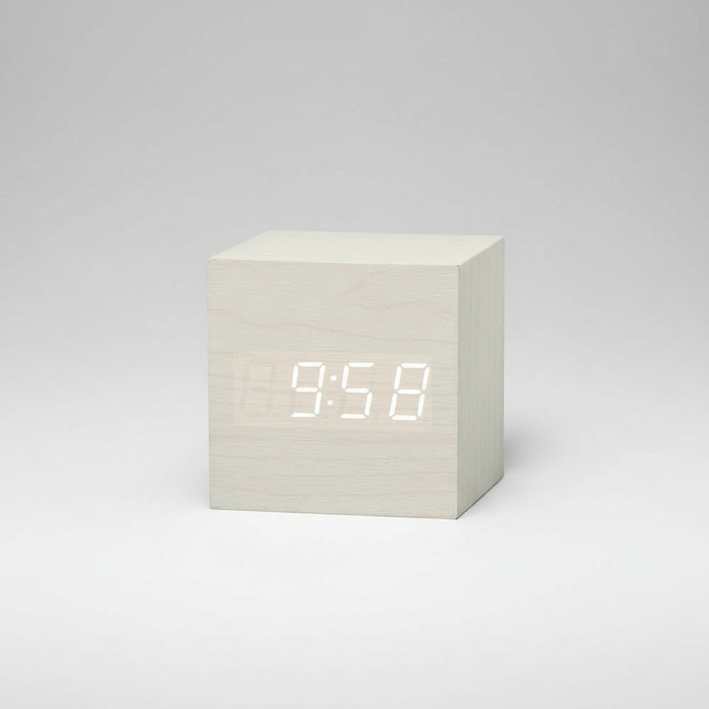 Compact Mini LED Digital Alarm Clock Adjustable Brightness Night Mode 4