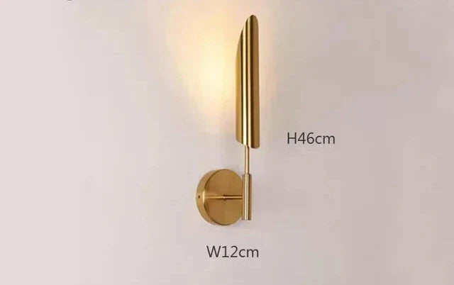 GoldenGlow – Lámpara de pared LED minimalista para sala y dormitorio