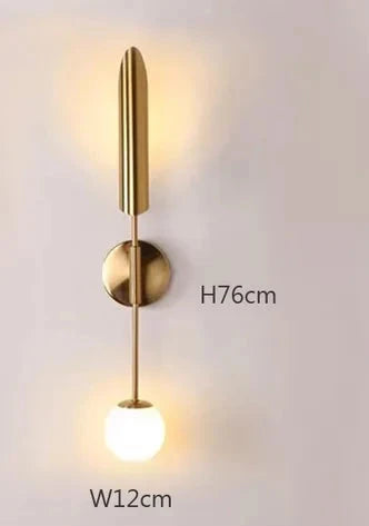 GoldenGlow – Lámpara de pared LED minimalista para sala y dormitorio