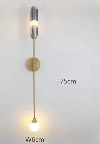 GoldenGlow – Lámpara de pared LED minimalista para sala y dormitorio