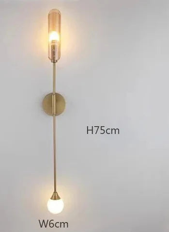 GoldenGlow – Lámpara de pared LED minimalista para sala y dormitorio