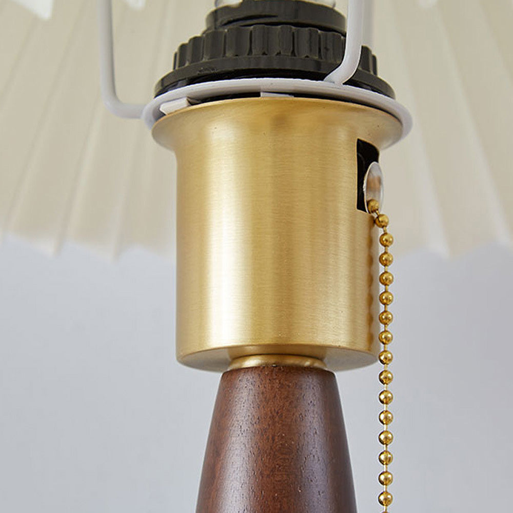 Classic Walnut Wood Folding Hood Wall Lamp