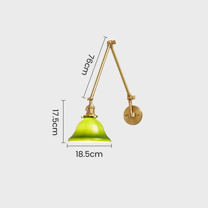 VintageGreen – Adjustable Classic Wall Lamp for Stylish Lighting