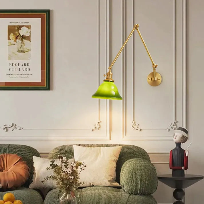 VintageGreen – Adjustable Classic Wall Lamp for Stylish Lighting