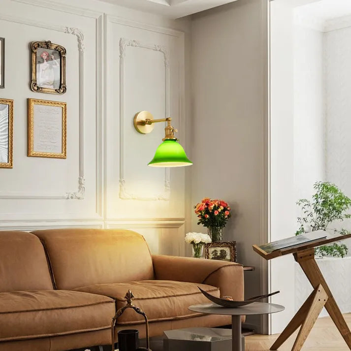 VintageGreen – Adjustable Classic Wall Lamp for Stylish Lighting