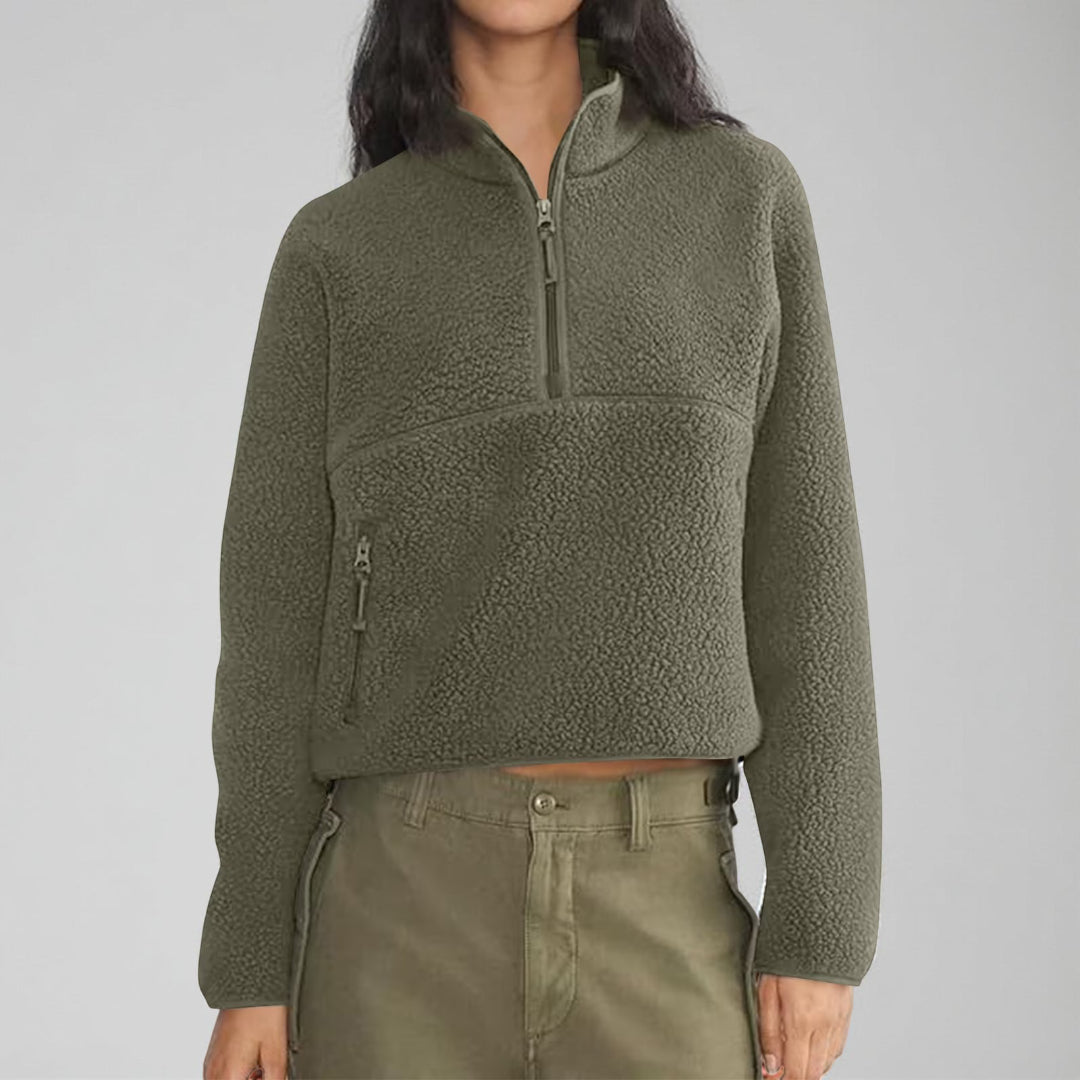 Colete de Senhora Sem Mangas com Fecho Preto Casual Superior