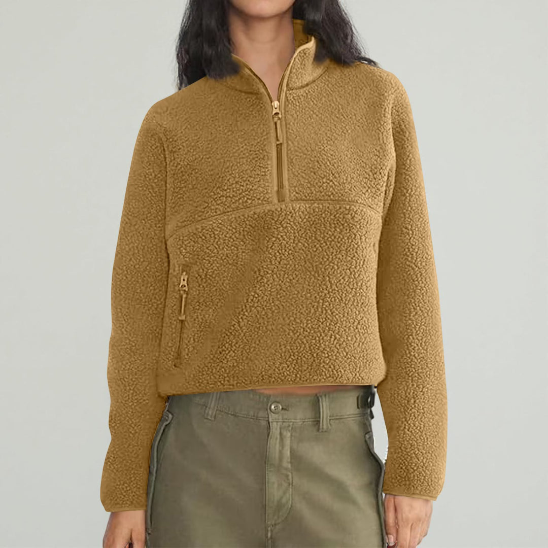 Colete de Senhora Sem Mangas com Fecho Preto Casual Superior