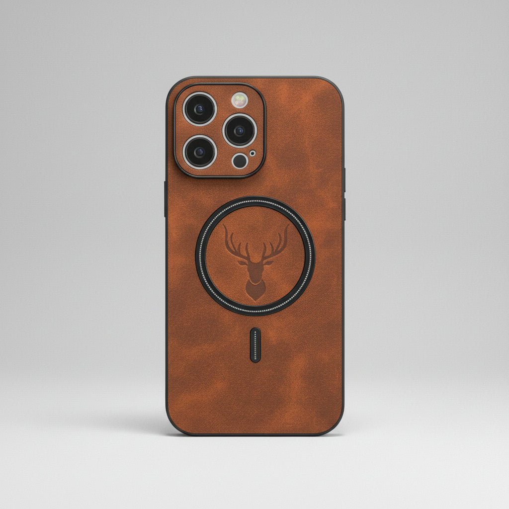 Deerskin iPhone Case Magnetic Cover for iPhone 15 14 13 Pro Max 0