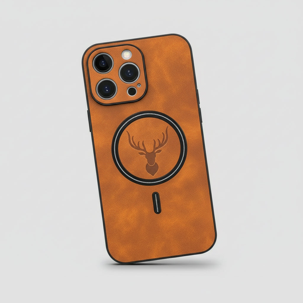 Deerskin iPhone Case Magnetic Cover for iPhone 15 14 13 Pro Max 11