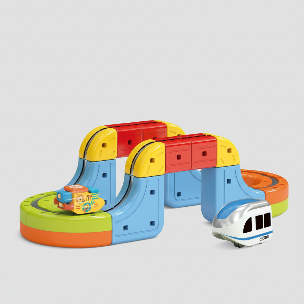 Set Costruzione Magico Pista Treni Set Creativo Giocattolo Veicolo Magnetico
