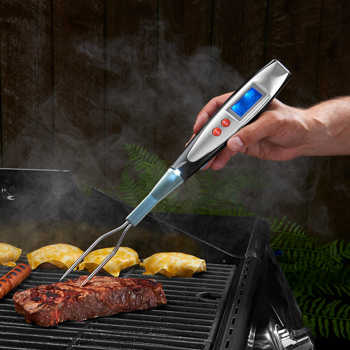 Digital Meat Thermometer Instant Read BBQ Fork Cooking Tool 0