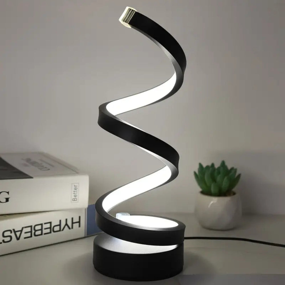 Dimmable LED Table Lamp Modern Spiral Design for Home Decor 1