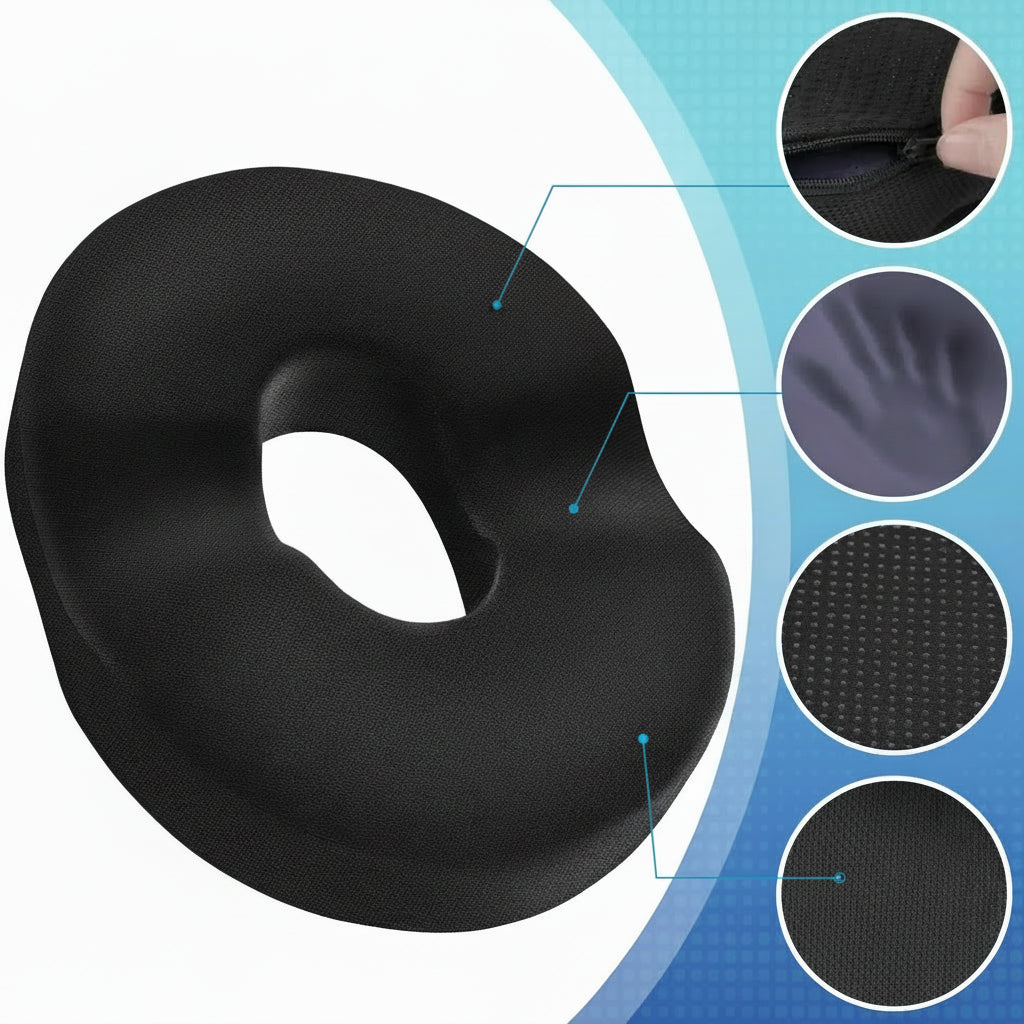 Almofada Ergonómica em Forma de Rosquinha para Conforto e Suporte ao Sentar