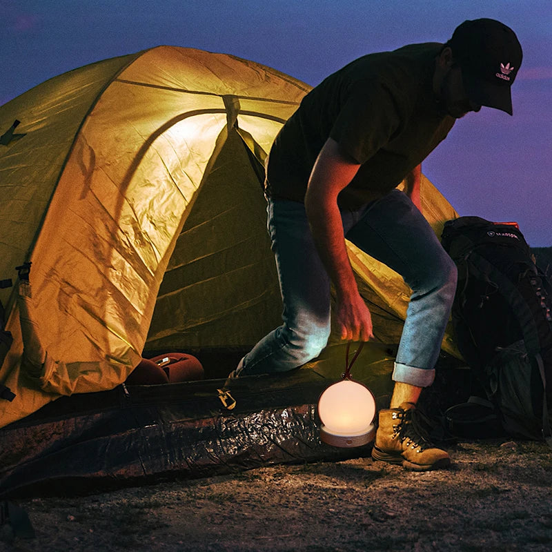 LumeSphere - Draadloze LED Lantaarn – Draagbare Tafellamp met Warm Licht