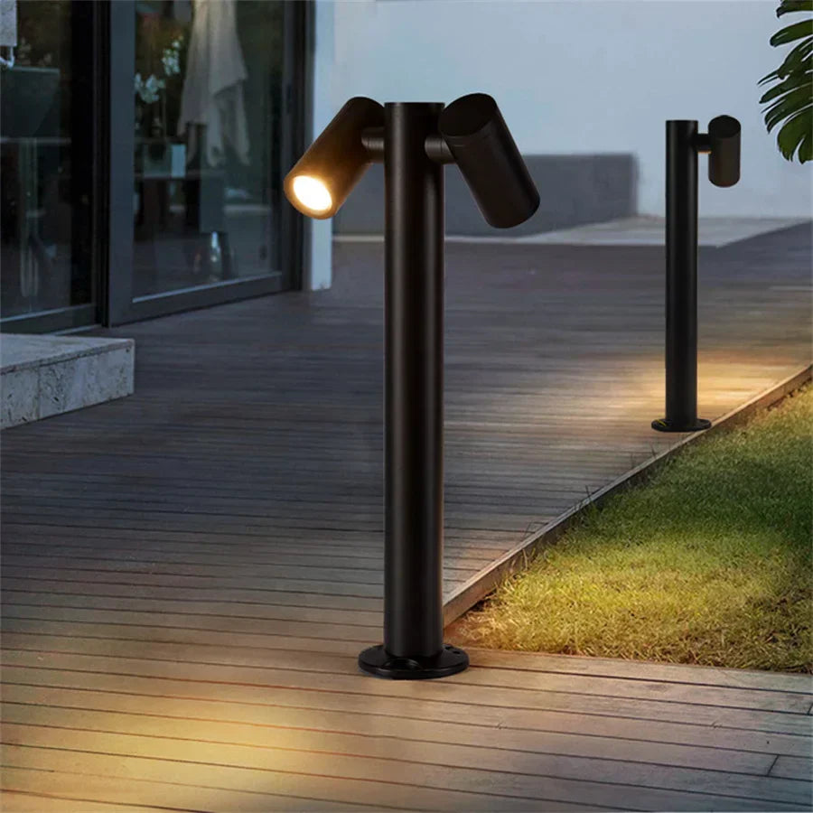 LumiPost – Double LED Garden Lantern for Driveway & Garden – Weatherproof & Energy Efficient