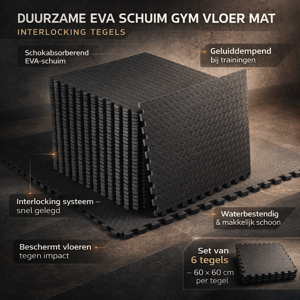 Tapete de Piso de Ginásio em Espuma EVA Durável para Exercícios em Casa