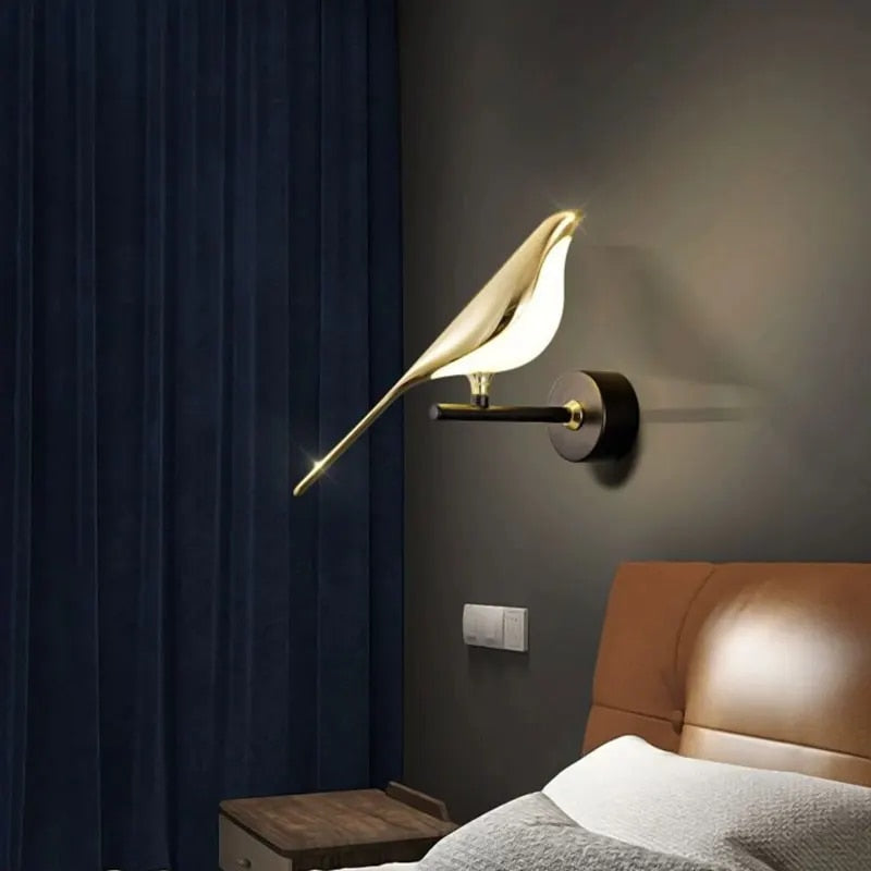 WingSpan - Vogel Wandlamp 360° draaibaar – Stijlvolle en Speelse Verlichting voor Thuis
