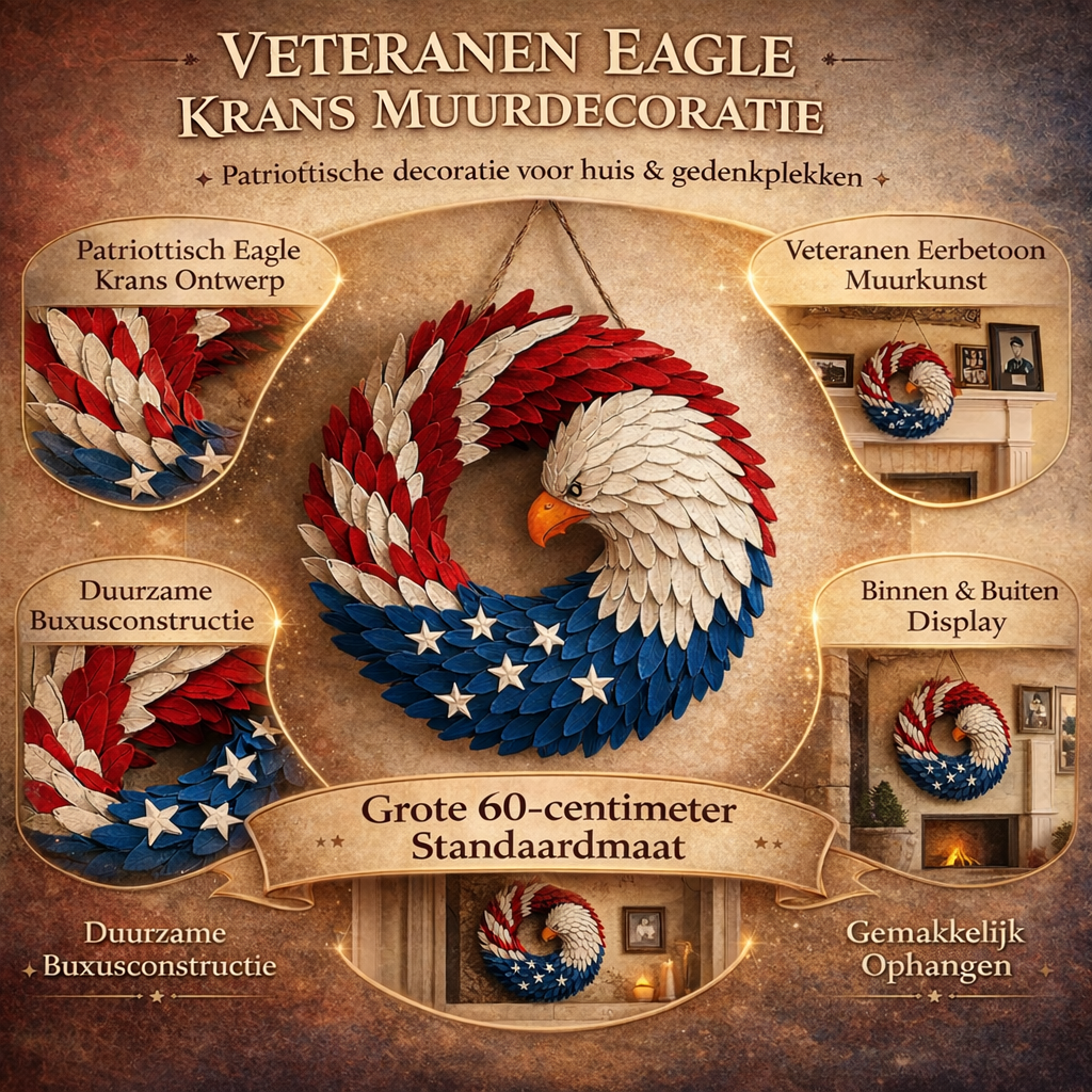 Arte de Parede Guirlanda de Águia Exterior Interior Tema Veteranos Pendente Decorativo