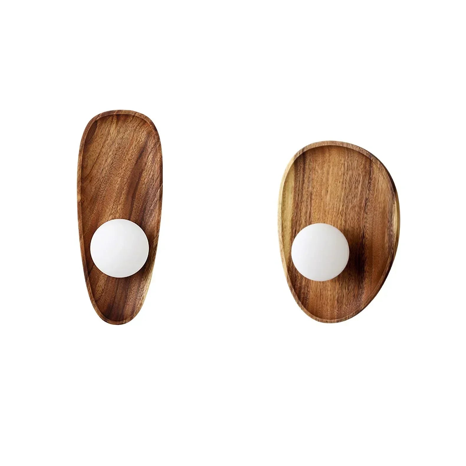 WoodGlo – Lámpara de pared minimalista de madera maciza con iluminación LED