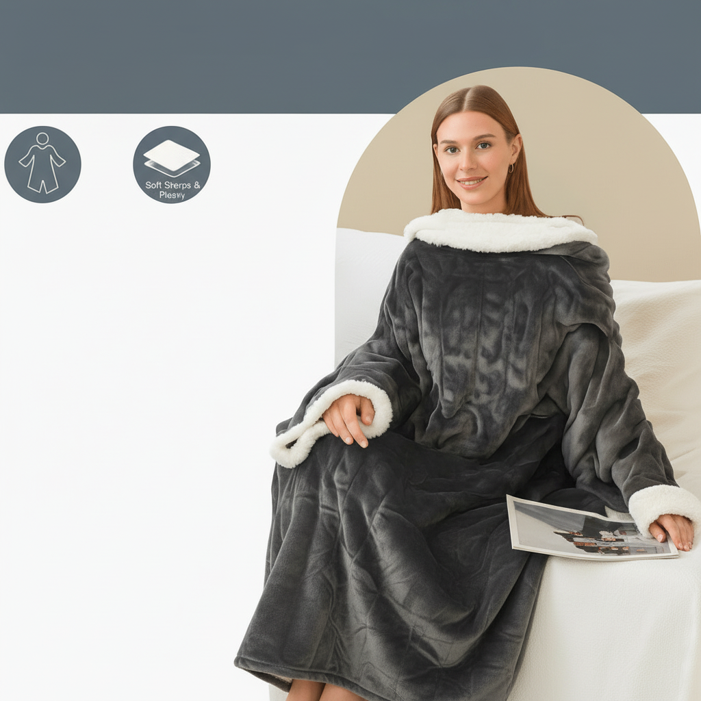 Elektrische Deken Verwarmd Sherpa Fleece Draagbare Warmtedeken