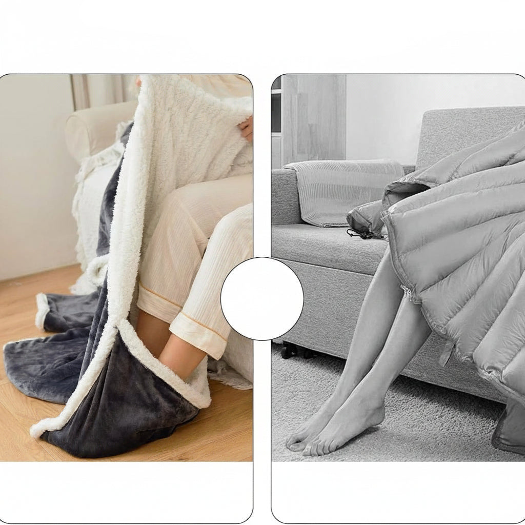 Elektrische Deken Verwarmd Sherpa Fleece Draagbare Warmtedeken