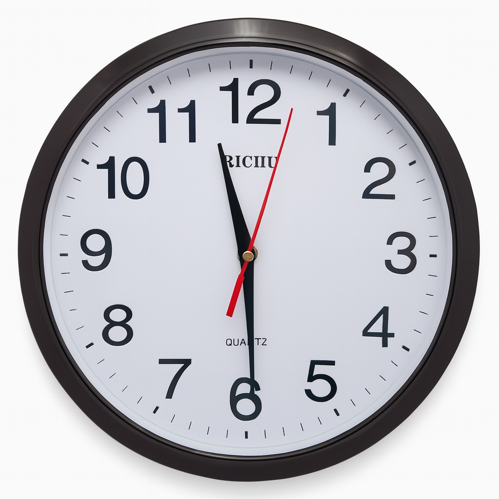 Elegant Black Glass Wall Clock with Silent Movement