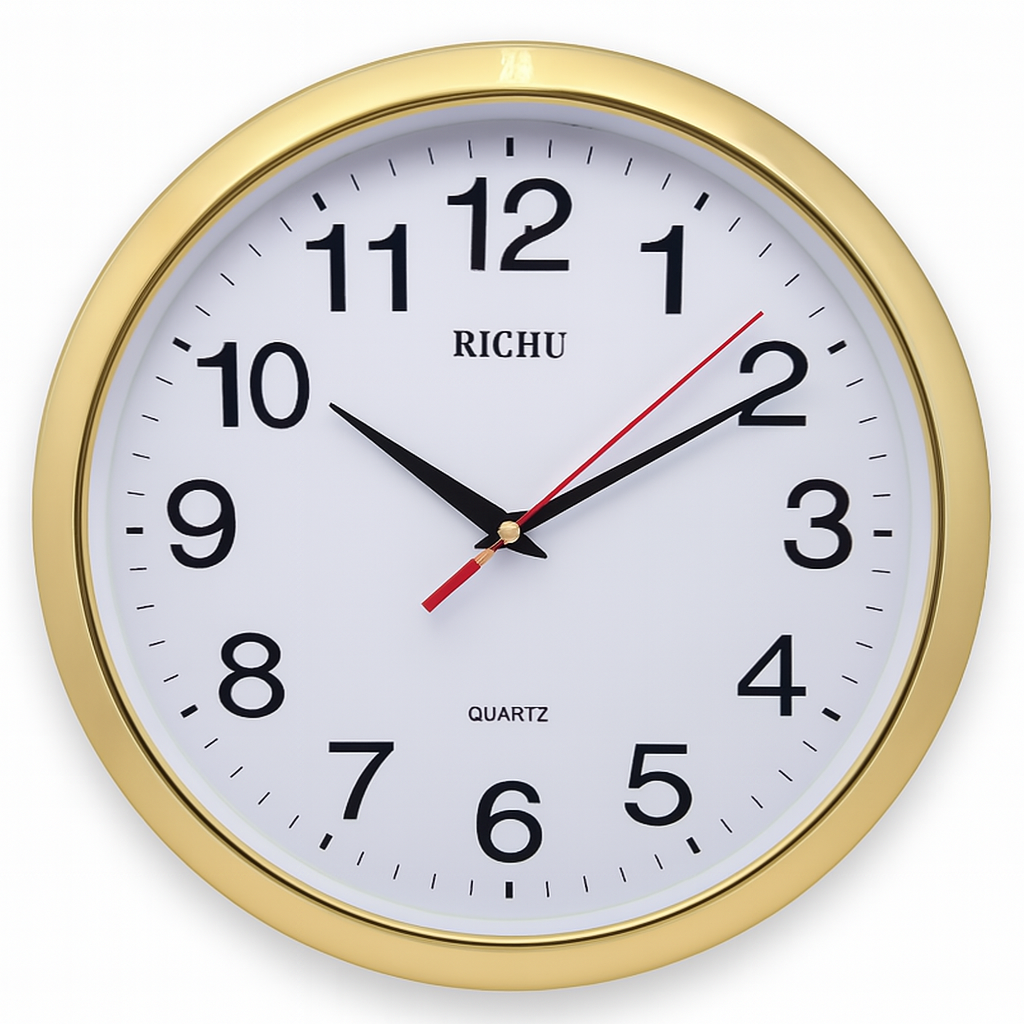 Elegant Black Glass Wall Clock with Silent Movement