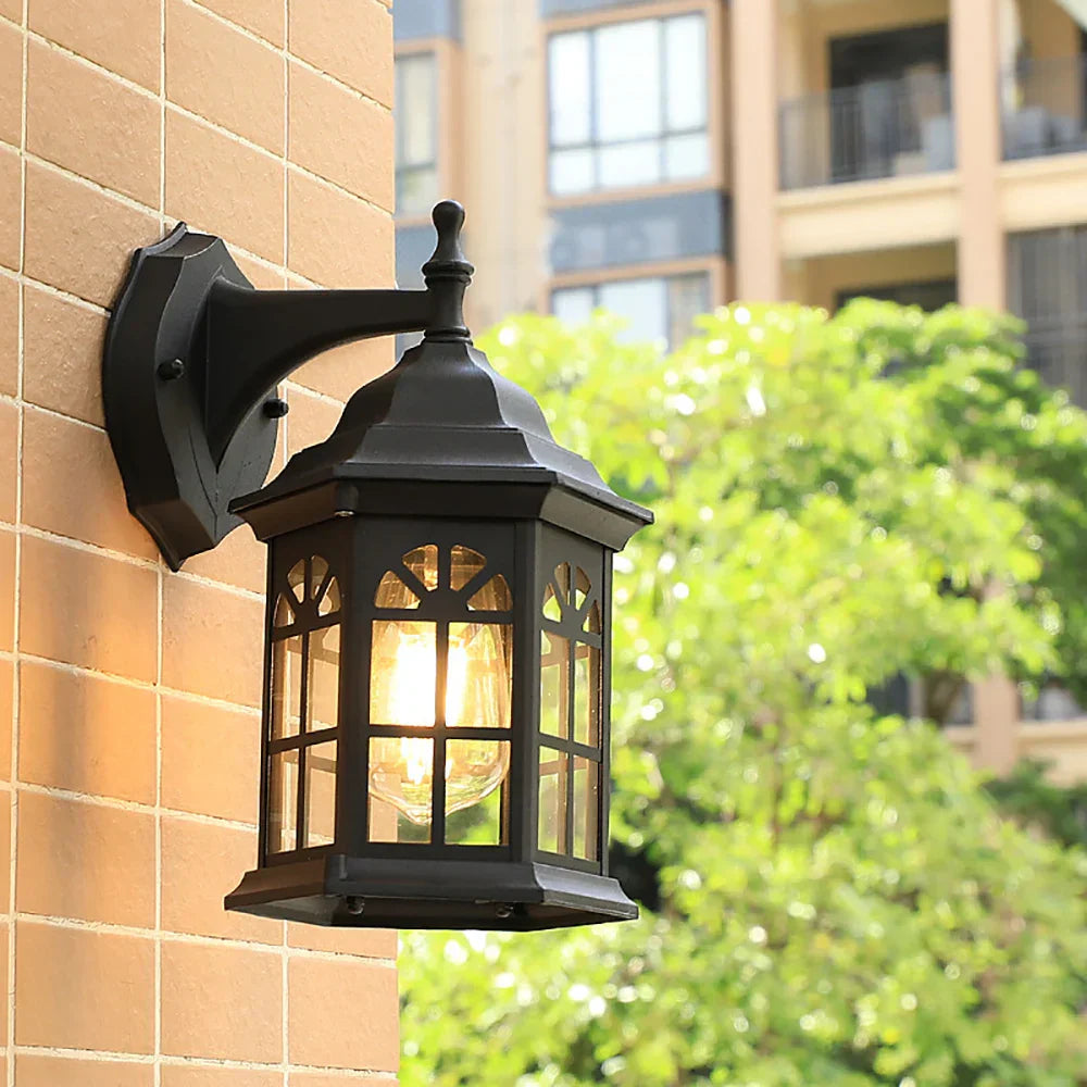 VintageGlow – Lampada da parete rustica resistente alle intemperie per esterni – Illuminazione a risparmio energetico