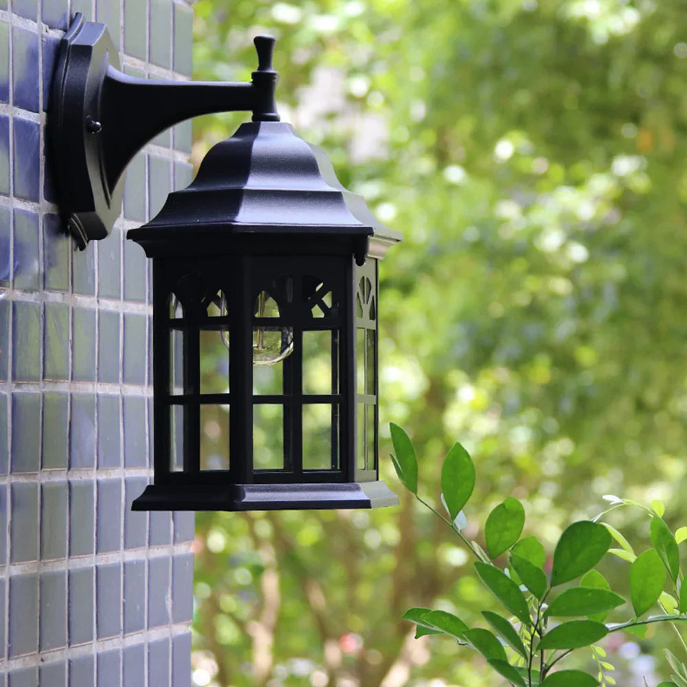 VintageGlow – Lampada da parete rustica resistente alle intemperie per esterni – Illuminazione a risparmio energetico