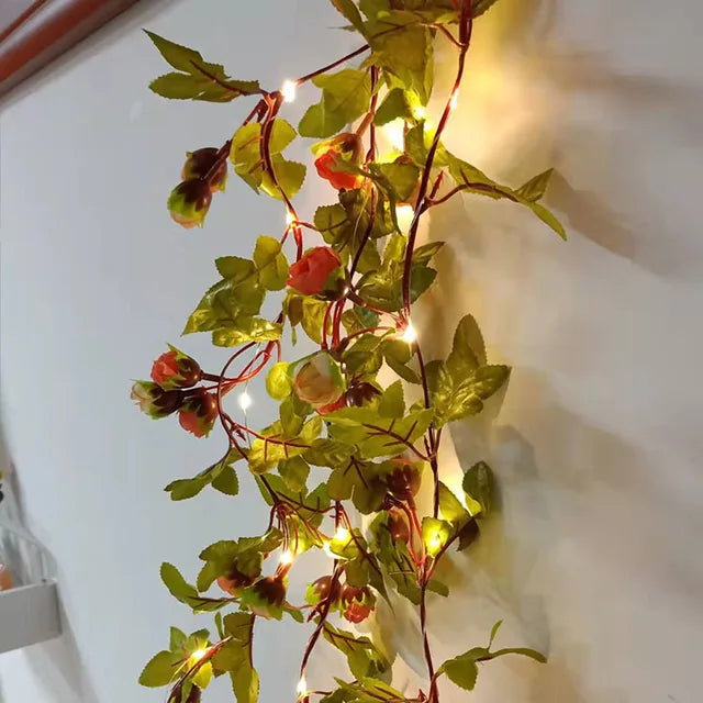 LumiLeaf - Solar LED String Lights with Maple Leaf – Weatherproof & Energy Efficient for Garden and Balcony