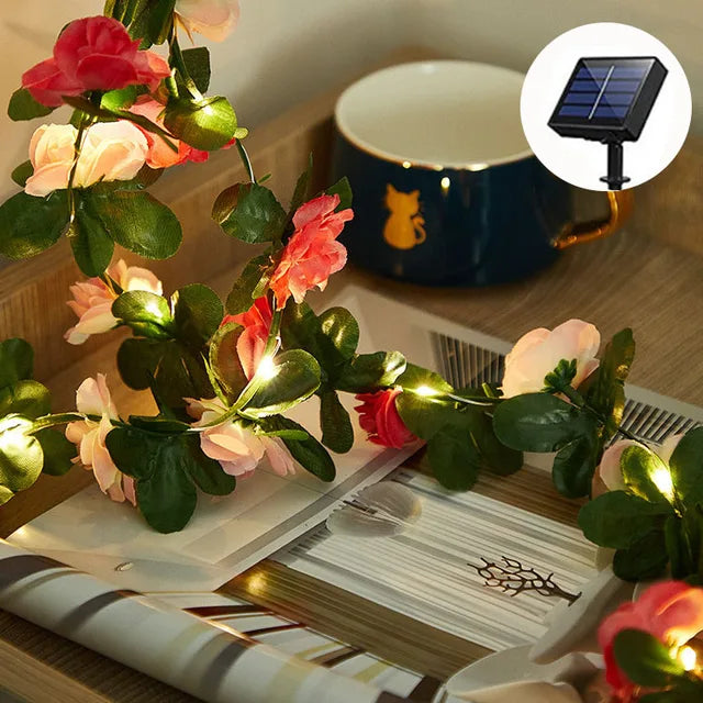 LumiLeaf - Solar LED String Lights with Maple Leaf – Weatherproof & Energy Efficient for Garden and Balcony