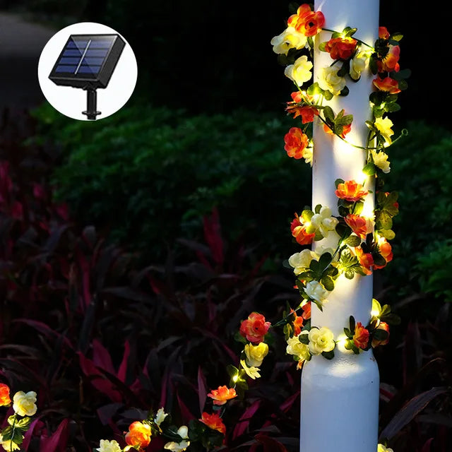 LumiLeaf - Solar LED String Lights with Maple Leaf – Weatherproof & Energy Efficient for Garden and Balcony