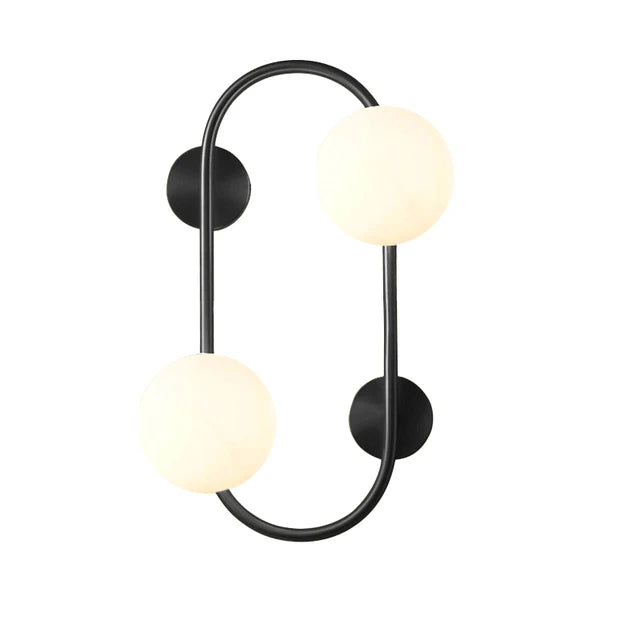 LuminoSphere - Lámpara de pared moderna de latón con esferas de vidrio
