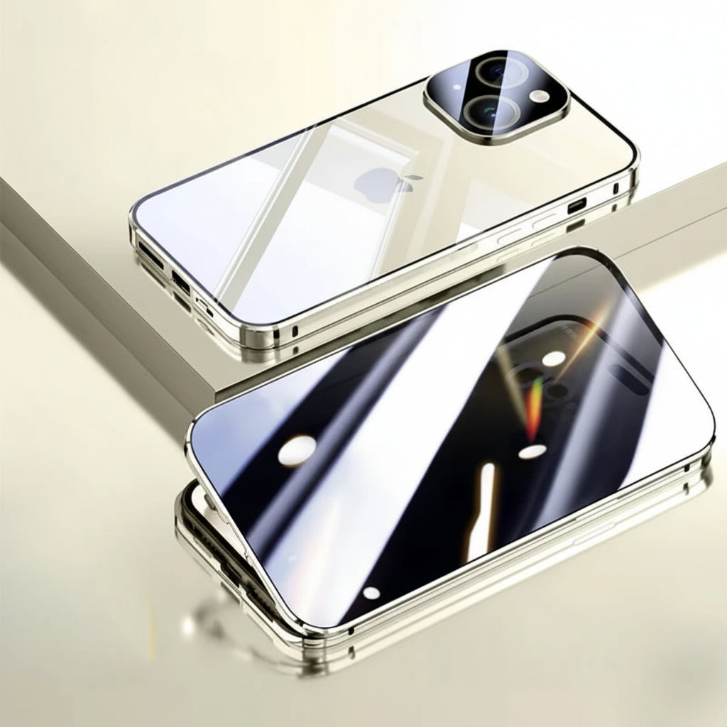 Capa de Telemóvel Vidro Temperado Magnética Proteção de Privacidade 360 Graus