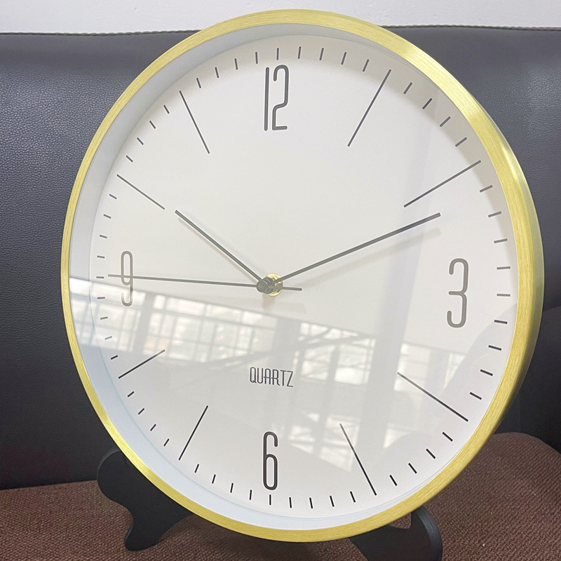 Wandklok Muurklok Minimalistisch Goud Metalen Design Klok