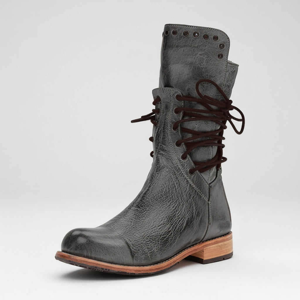 Botins Vintage para Senhora Botas Castanhas Elegantes