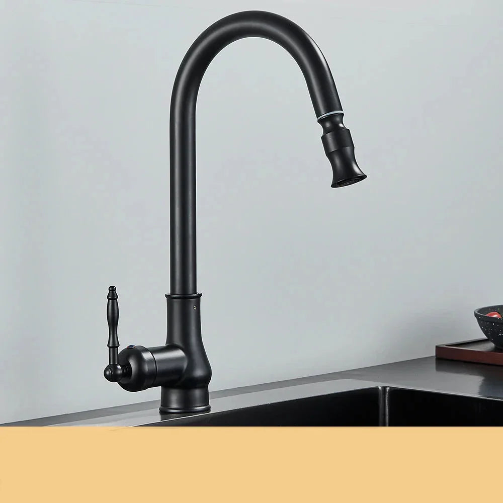 RetroFlow – Antique Brass Kitchen Faucet