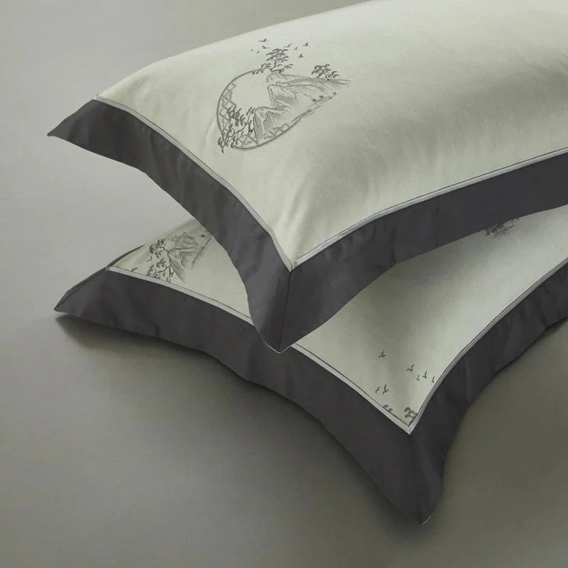 Set Copripiumino Valli Tranquille - Cotone Egiziano