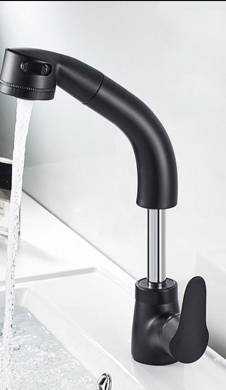 Retractable Lift for the Bathroom Brass Mixer Tap