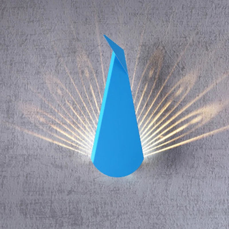 ElegantLicht - Lámpara de pared pavo real moderna LED