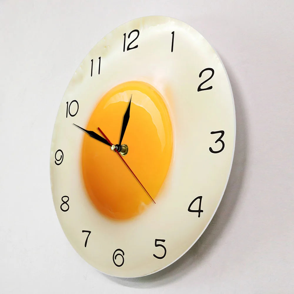 SunnySide - Fried Egg Kitchen Wall Clock 3D Design