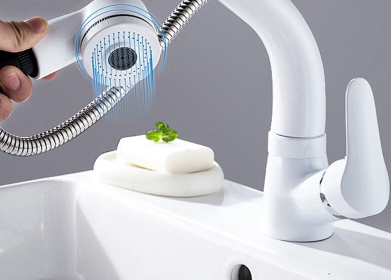 Retractable Lift for the Bathroom Brass Mixer Tap