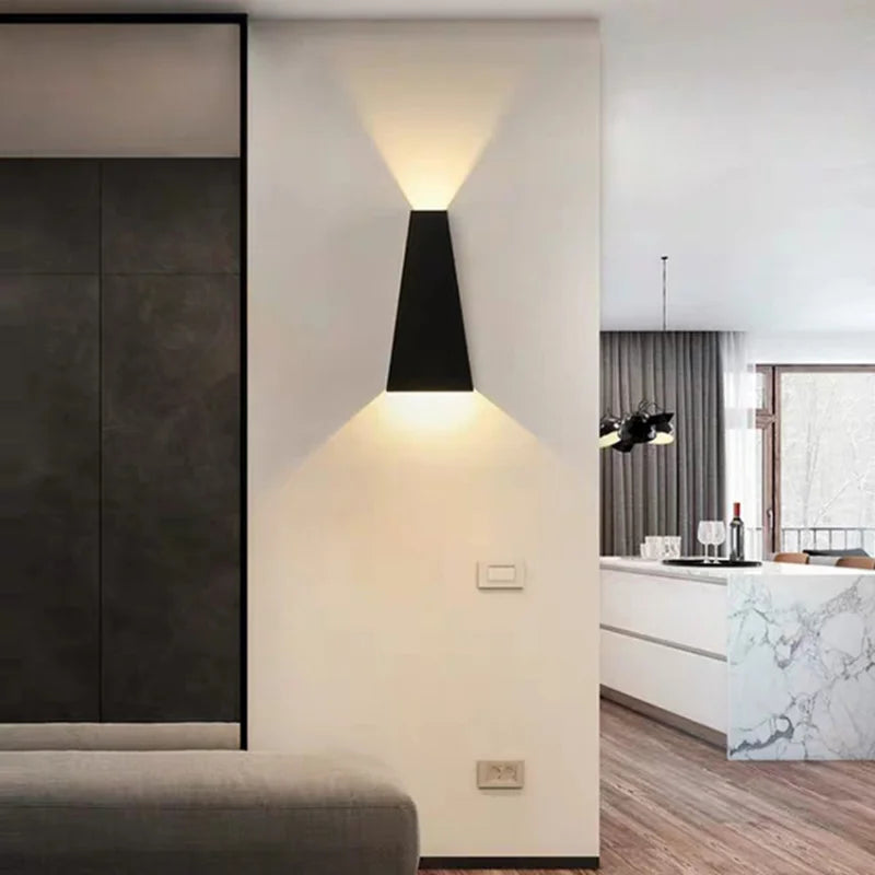 DualGlow - Lámpara de pared LED moderna para dormitorio y pasillo