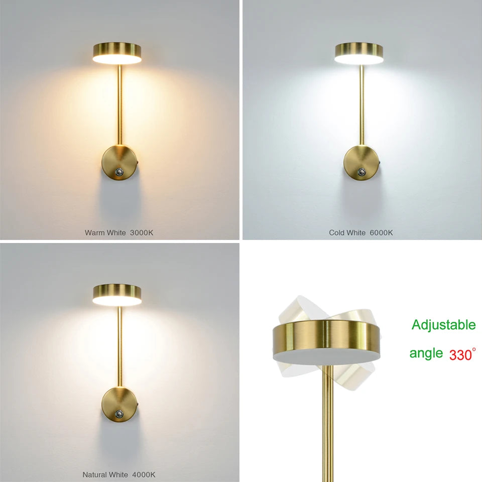 BrightLume - Lámpara de pared LED moderna con función regulable