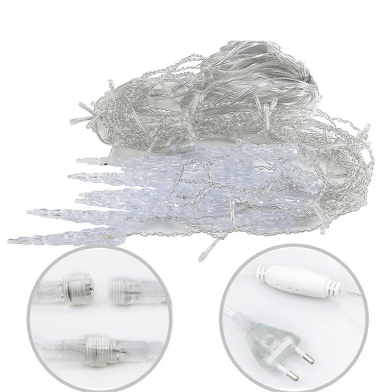 CrystalGlow - LED Verlichting Gordijn voor Buiten