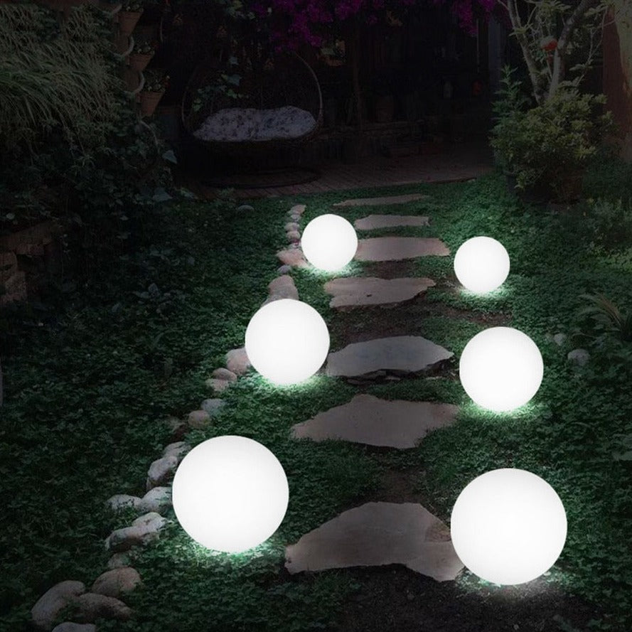 Luz de jardín en forma de bola